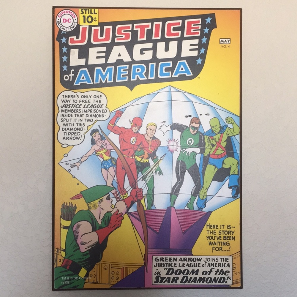 DC comics frame poster Justice League America 2012